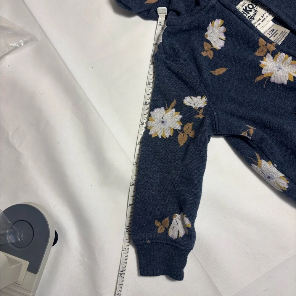 Osh Kosh B’Gosh Floral Kids Hoodie - Navy Blue
